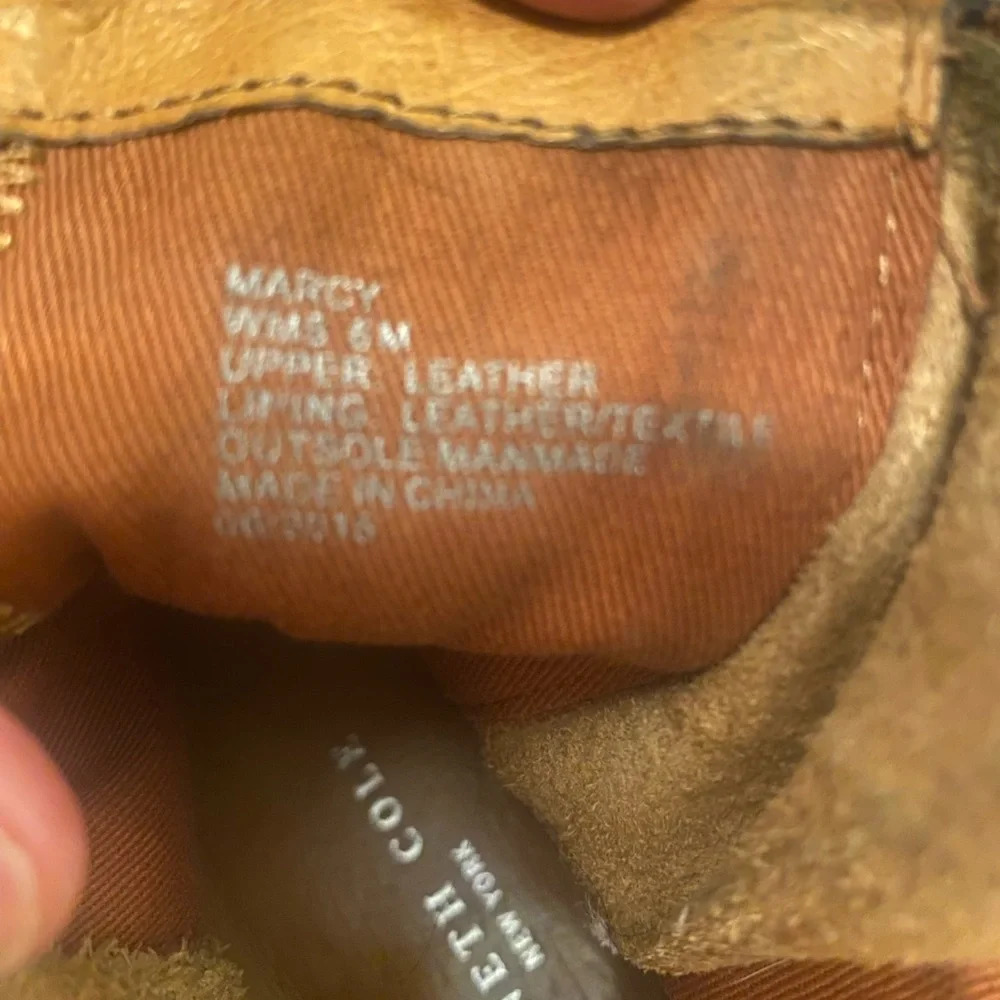 Kenneth Cole NY Marcy Cognac Leather Ankle Booties size 6 comfortable zippered - Picture 4 of 7